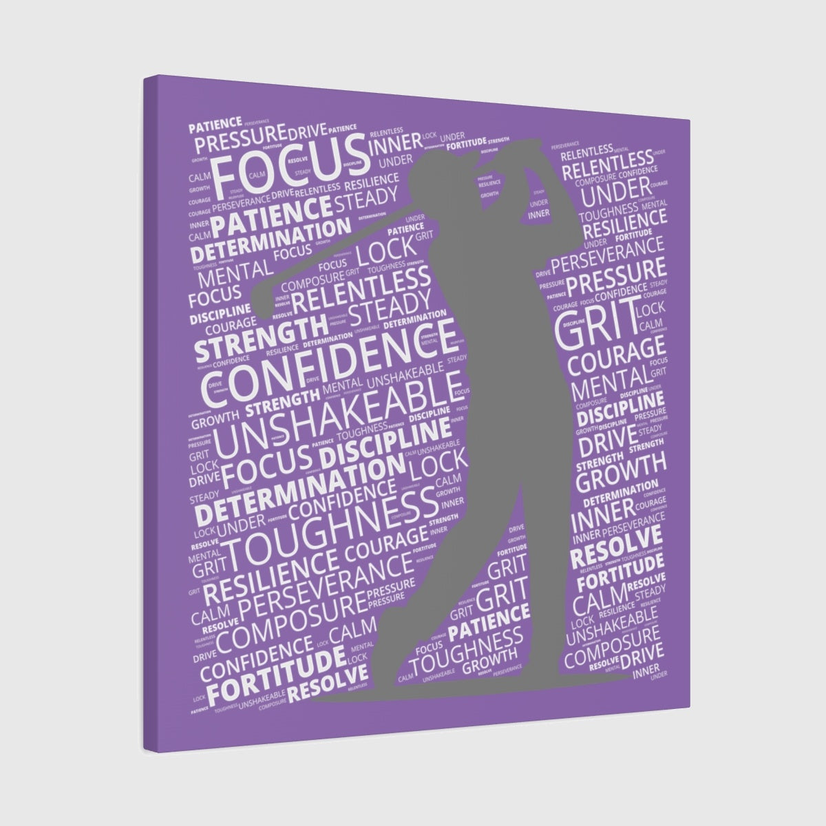 Unleash Your Mental Game (Male) - Canvas Wall Art - Light Purple - 24×24 - front