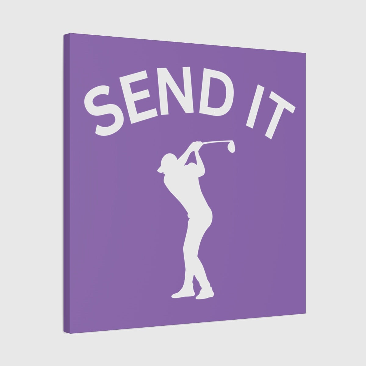 SEND IT (Male) - Canvas Wall Art - Light Purple - 24×24 - front