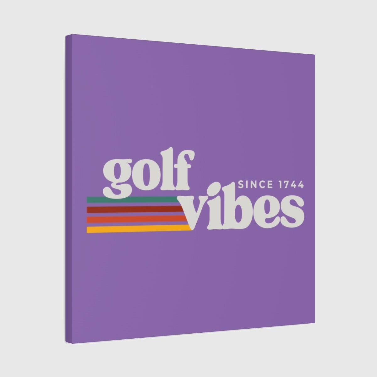 Golf Vibes - Canvas Wall Art - Light Purple - 24×24 - front