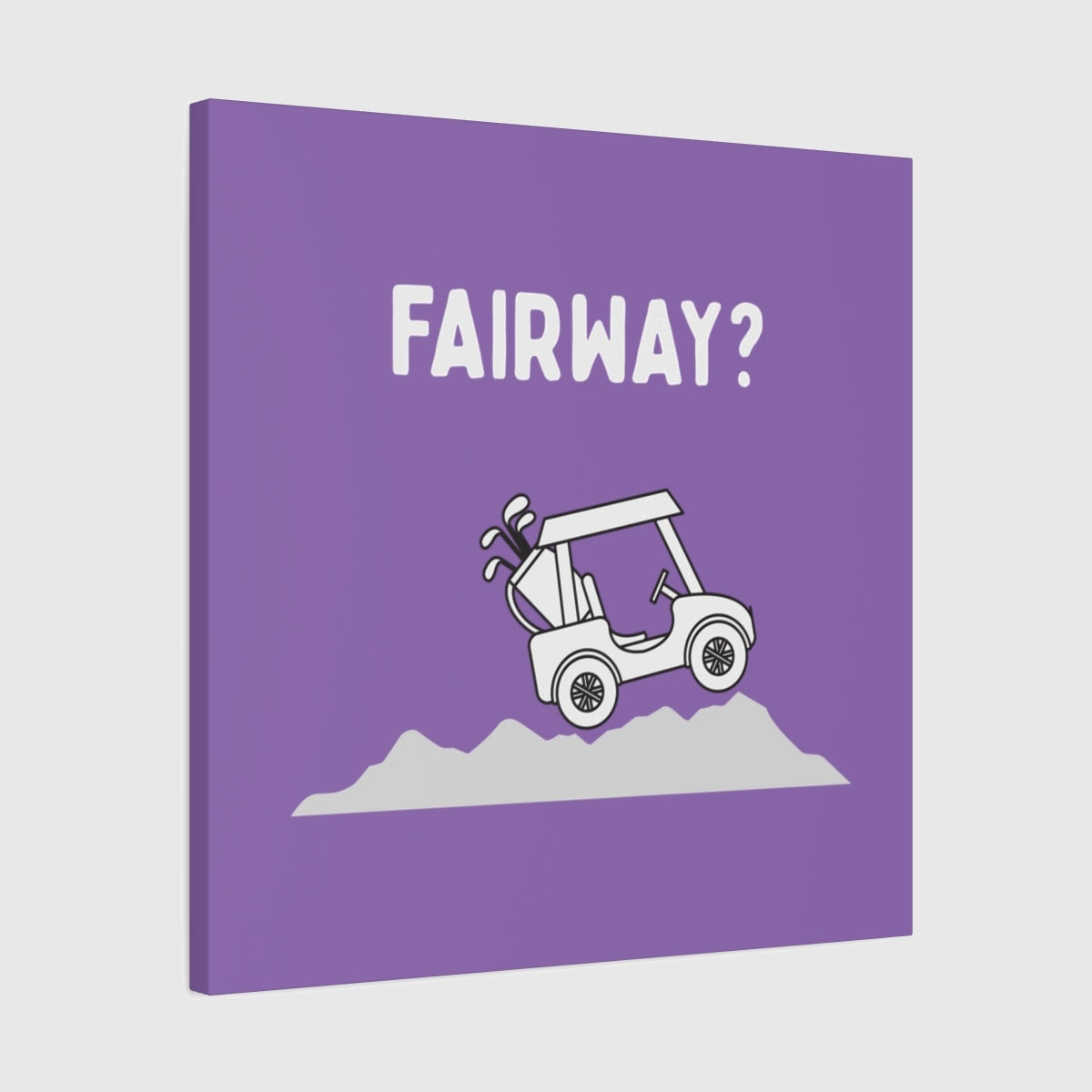 Fairway? - Canvas Wall Art - Light Purple - 24×24 - front