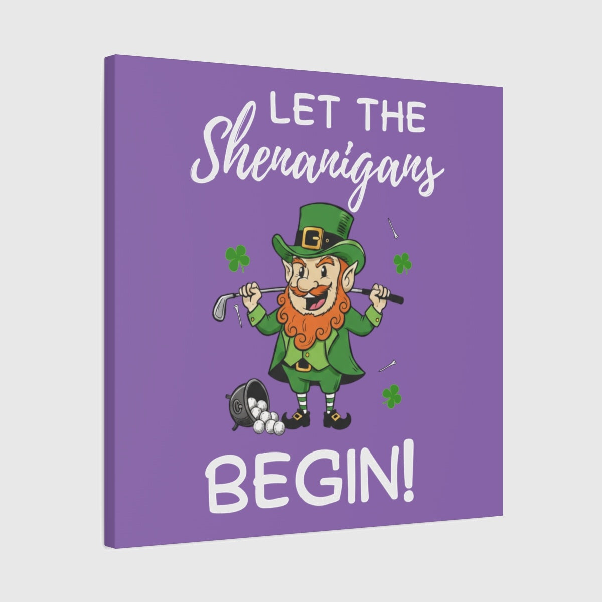 Let The Shenanigans Begin - Canvas Wall Art - Light Purple - 24×24 - front