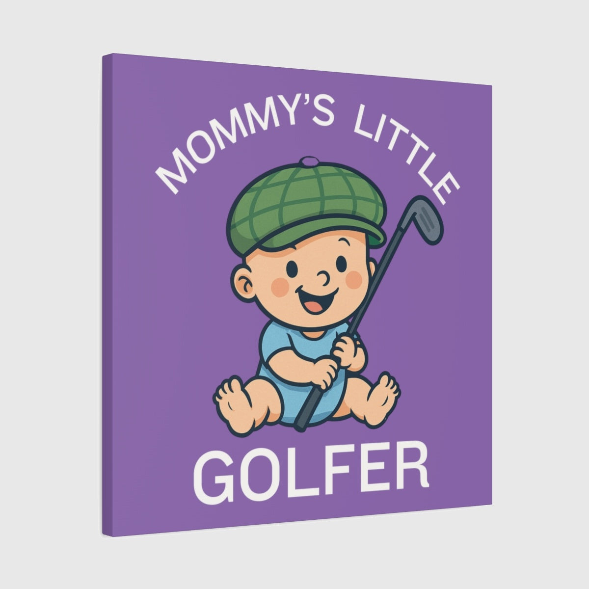 Mommy's Little Golfer - Canvas Wall Art - Light Purple - 24×24 - front