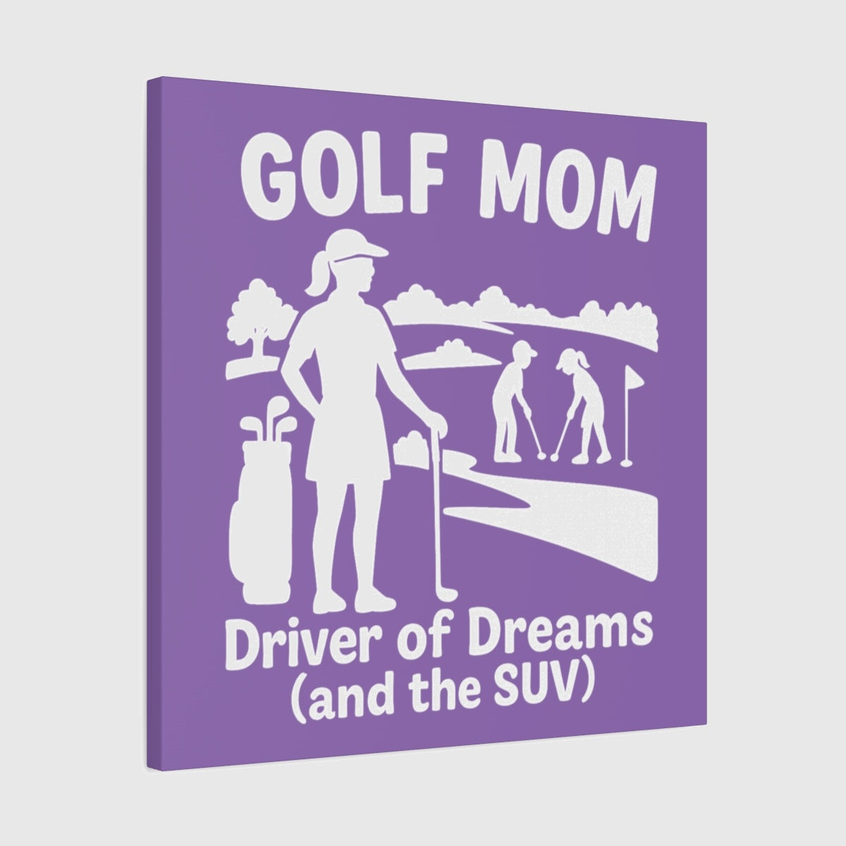 Golf Mom - Canvas Wall Art - Light Purple - 24×24 - front