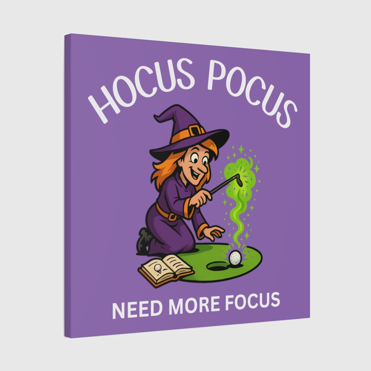 Hocus Pocus, Need More Focus - Canvas Wall Art - Light Purple - 24×24 - front