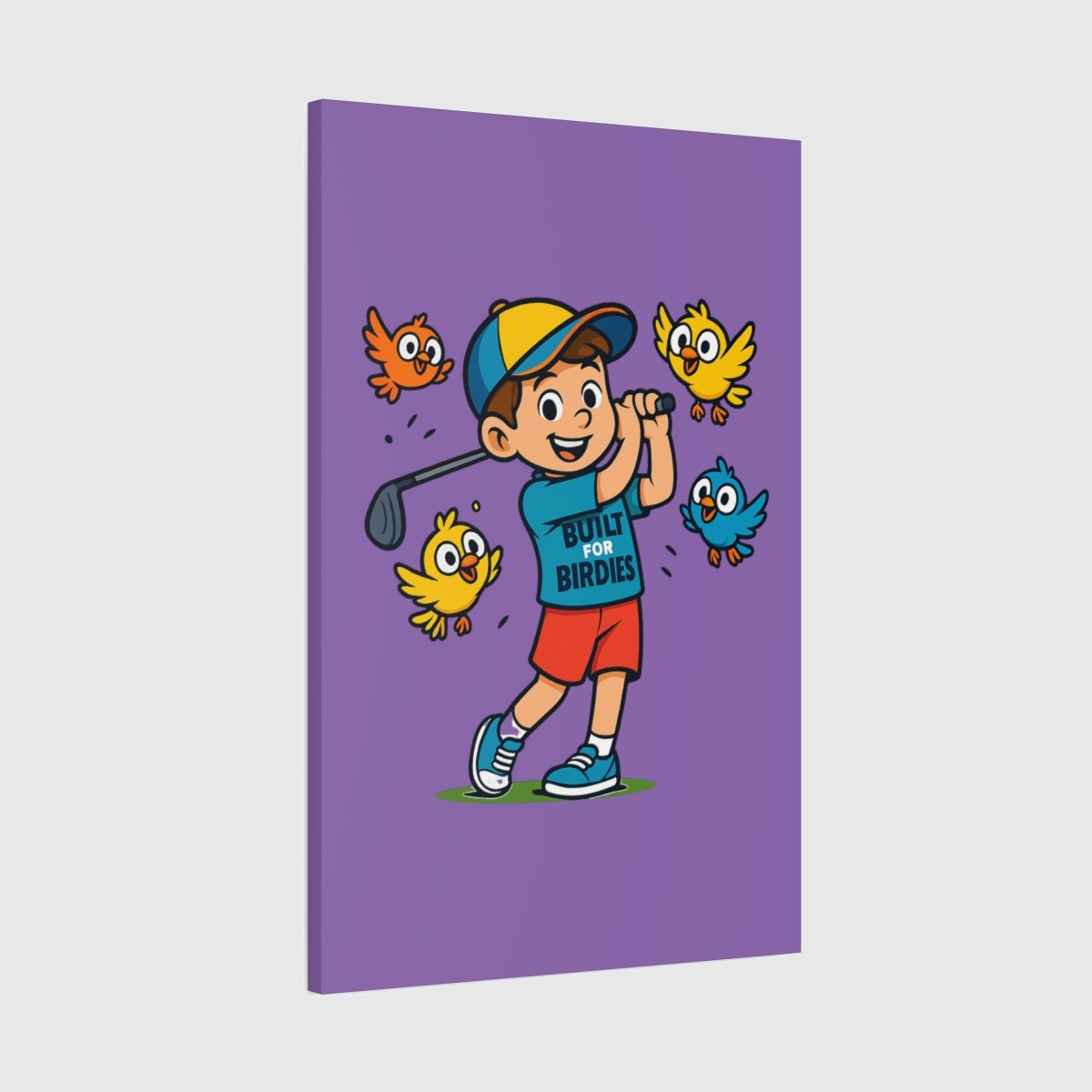 Built for Birdies - Canvas Wall Art - Light Purple - 24×36 - front