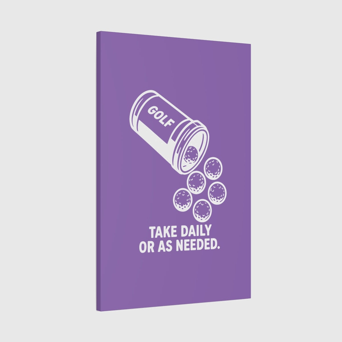 Golf Prescription - Canvas Wall Art - Light Purple - 24×36 - front
