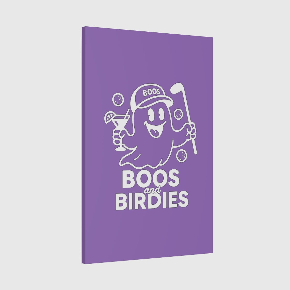 Boos and Birdies - Canvas Wall Art - Light Purple - 24×36 - front