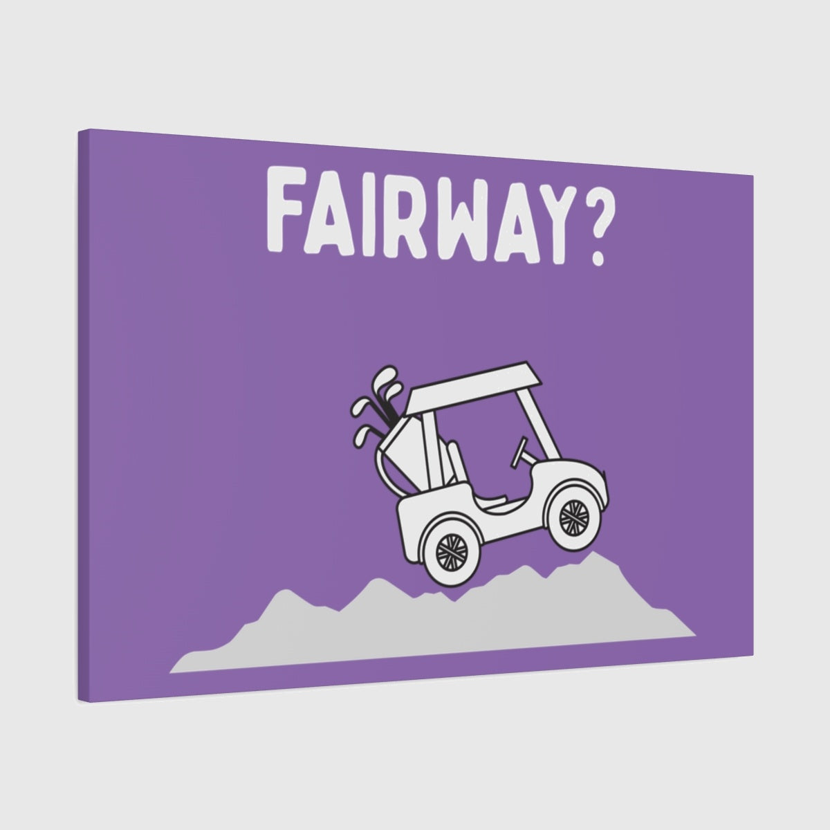 Fairway? - Canvas Wall Art - Light Purple - 24×36 - front