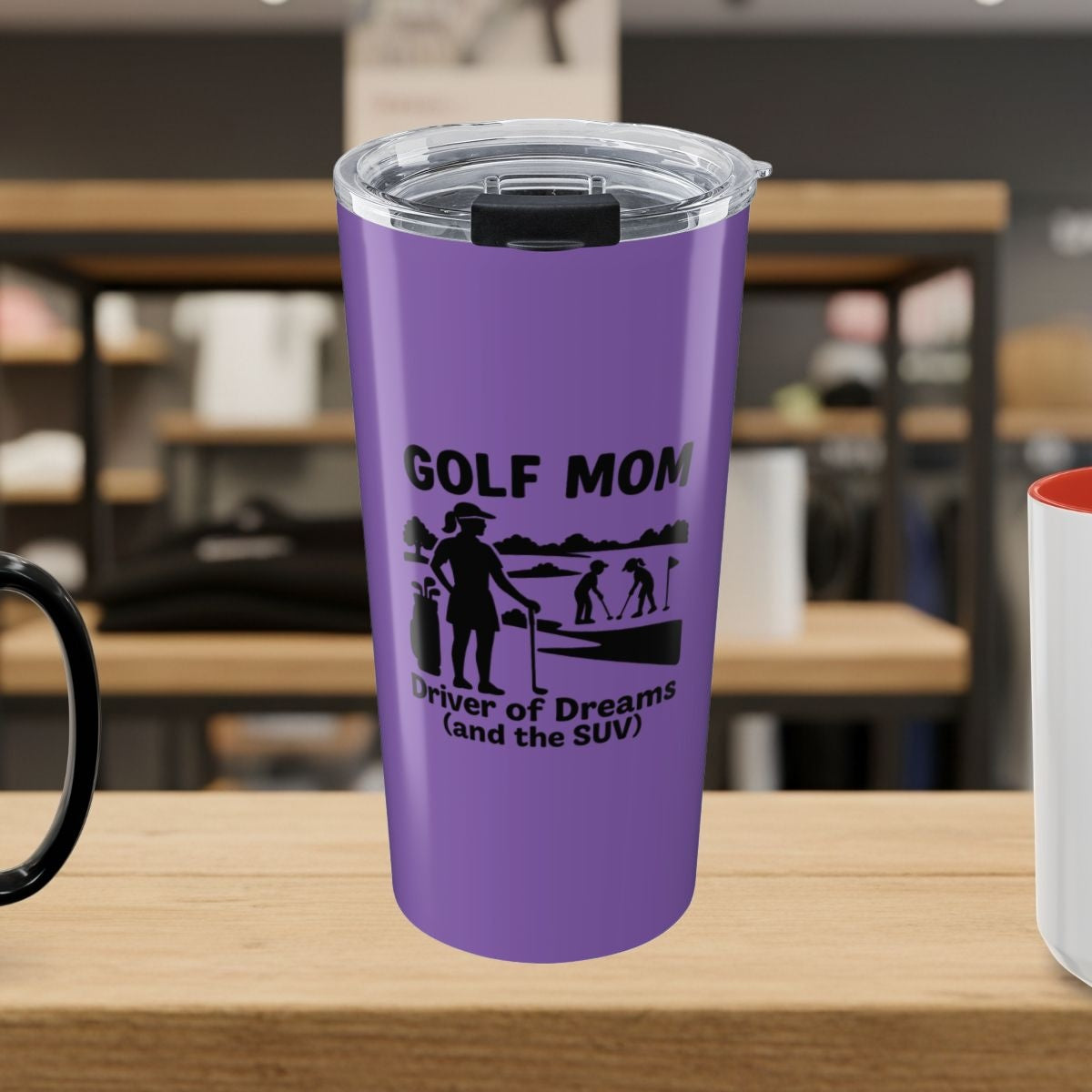 Golf Mom - 20oz Tumbler in Light Purple