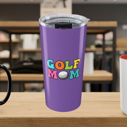 BUBBLY GOLF MOM, Polka Dot Pop - 20oz Tumbler in Light Purple