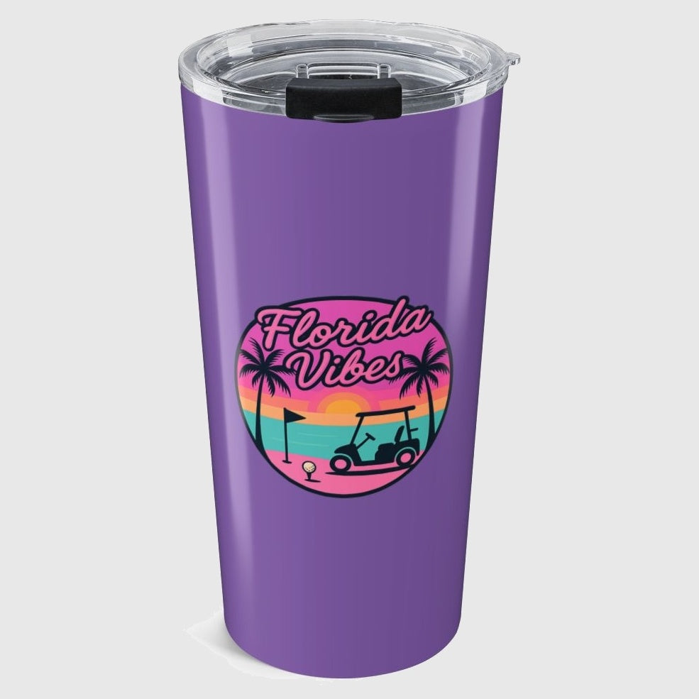 Golf Vibes - Florida Sunshine Edition - 20oz Tumbler in Light Purple