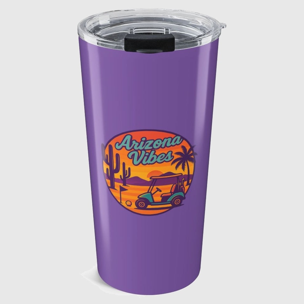 Golf Vibes - Arizona - Desert Edition Golf Destination - 20oz Tumbler in Light Purple