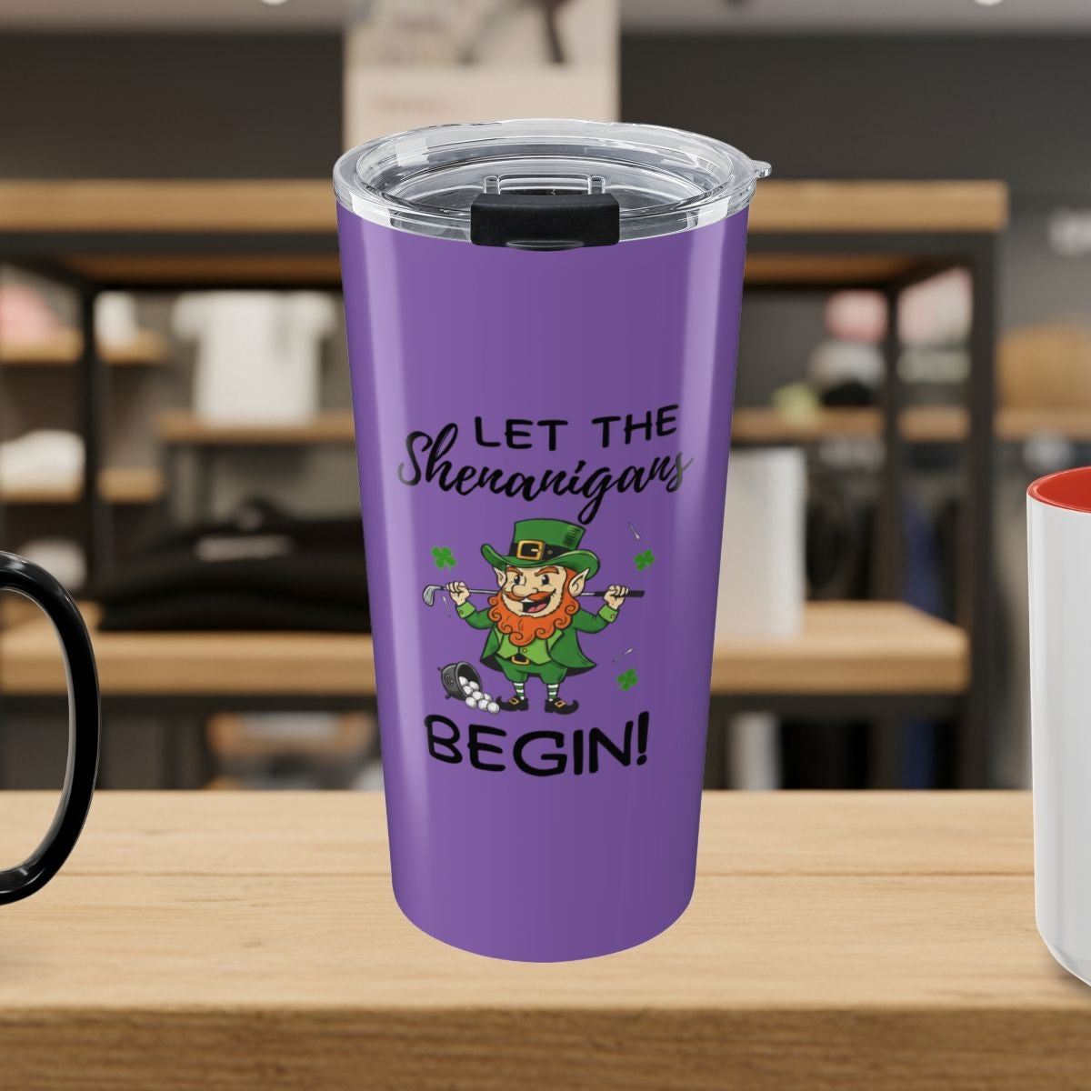 Let The Shenanigans Begin - 20oz Tumbler in Light Purple
