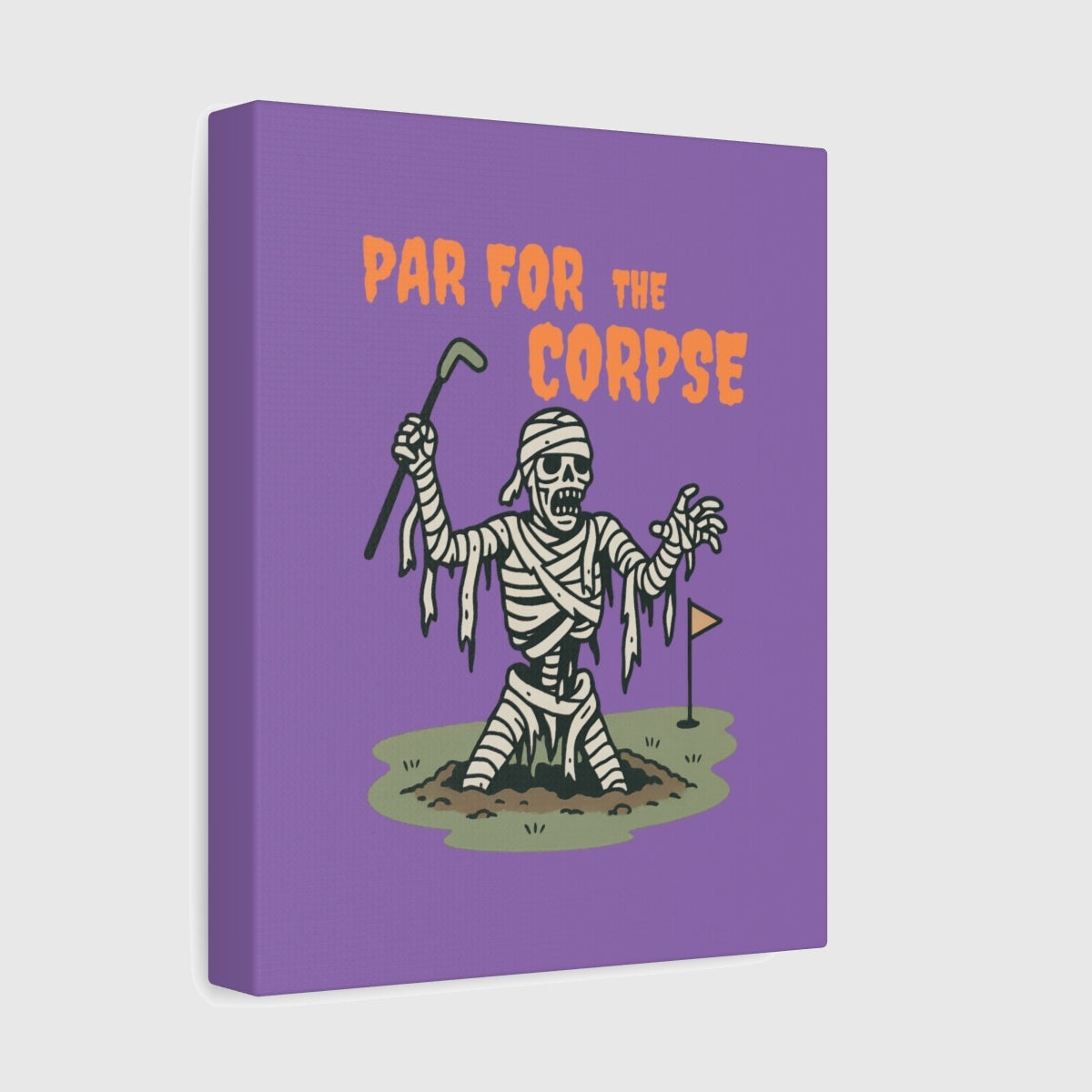 Par for the Corpse - Canvas Wall Art - Light Purple - 8×10 - front