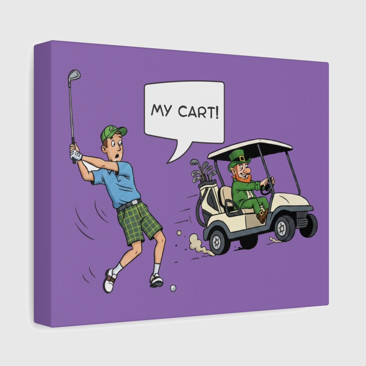 My Cart! - Canvas Wall Art - Light Purple - 8×10 - front