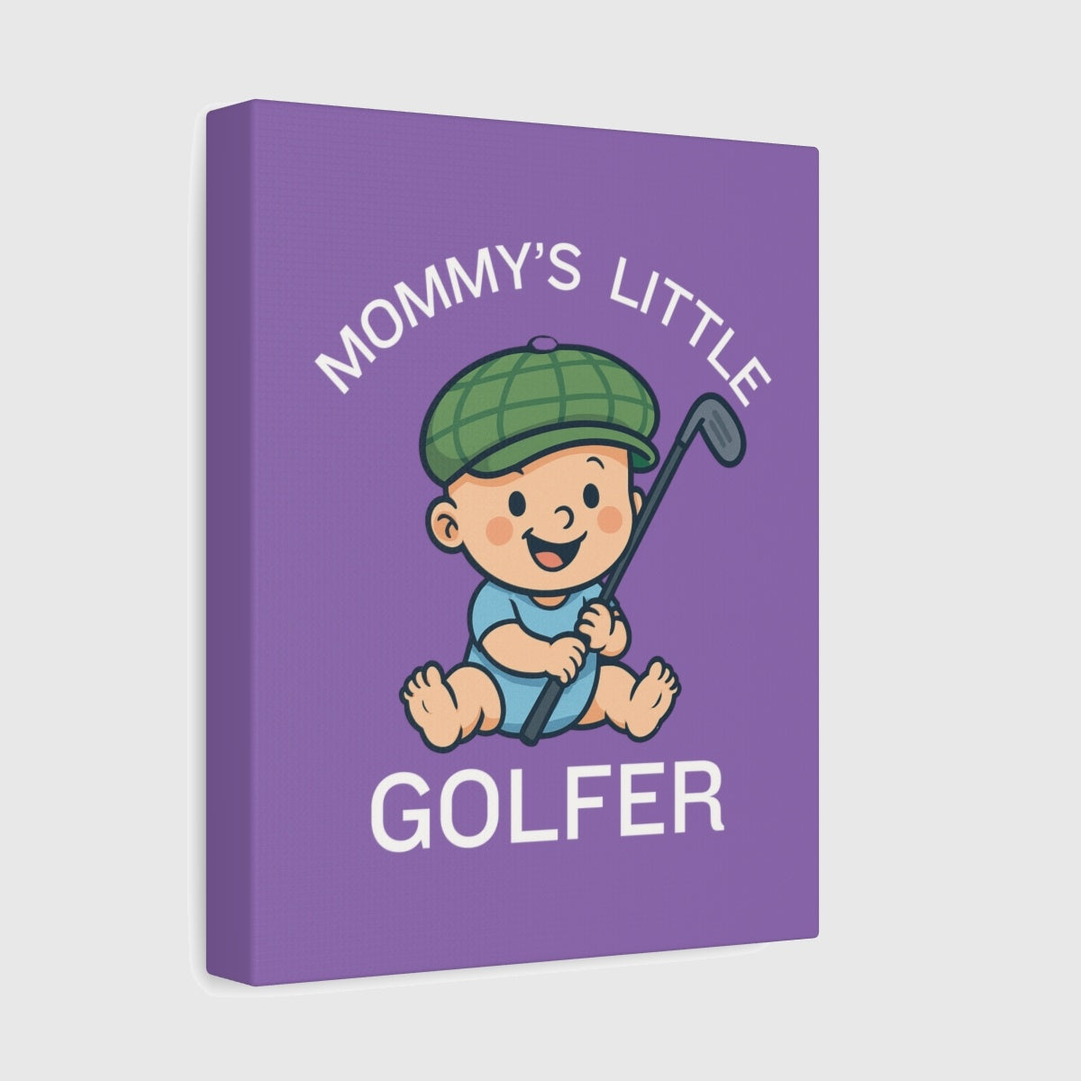 Mommy's Little Golfer - Canvas Wall Art - Light Purple - 8×10 - front