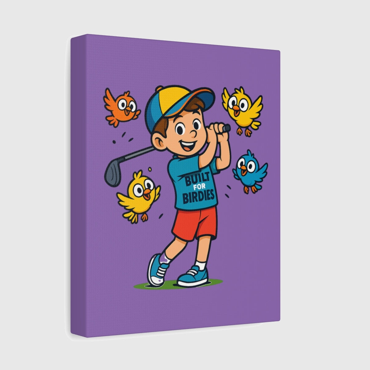 Built for Birdies - Canvas Wall Art - Light Purple - 8×10 - front