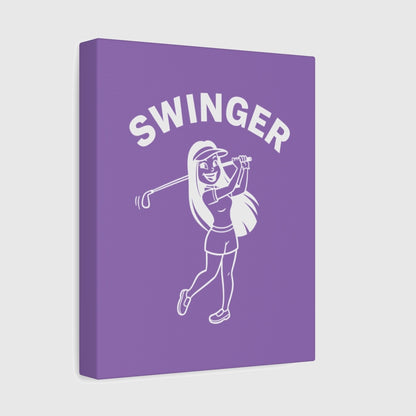 Retro Swinger Women's - Canvas Wall Art - Light Purple - 8×10 - front
