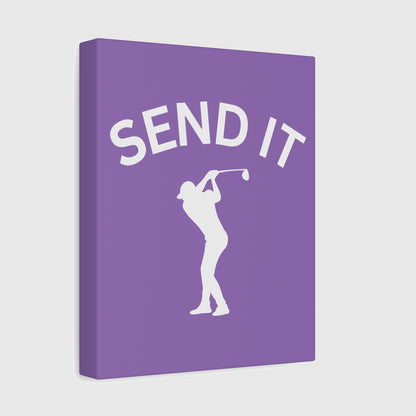 SEND IT (Male) - Canvas Wall Art - Light Purple - 8×10 - front