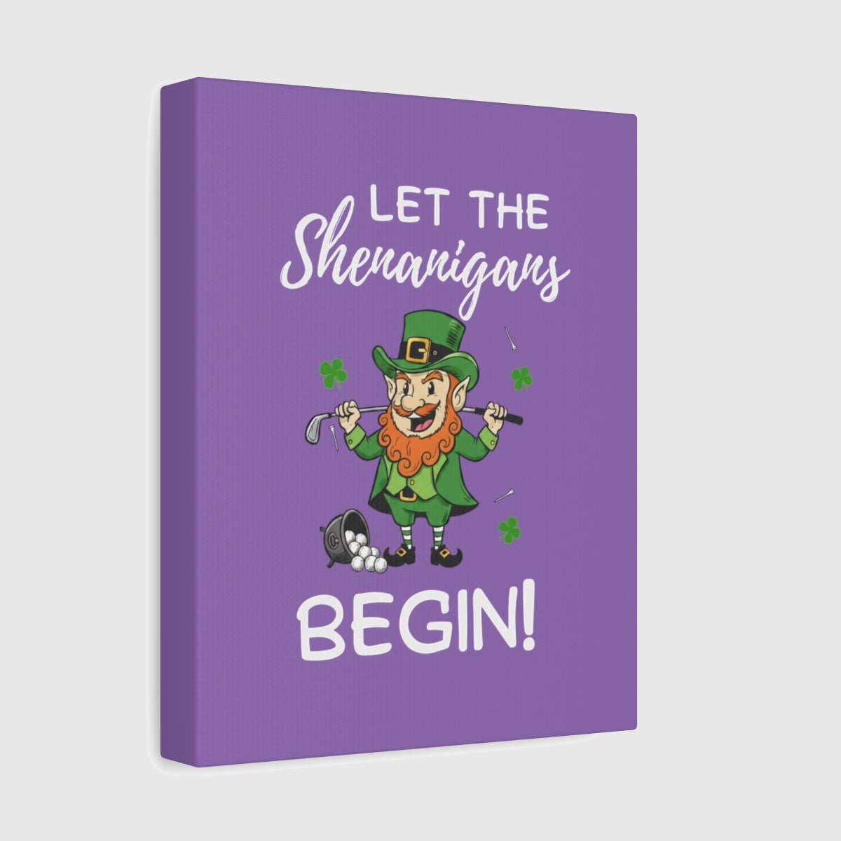 Let The Shenanigans Begin - Canvas Wall Art - Light Purple - 8×10 - front