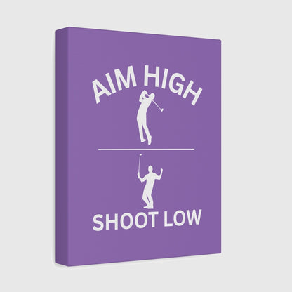 Aim High - Shoot Low (Male) - Canvas Wall Art - Light Purple - 8×10 - front