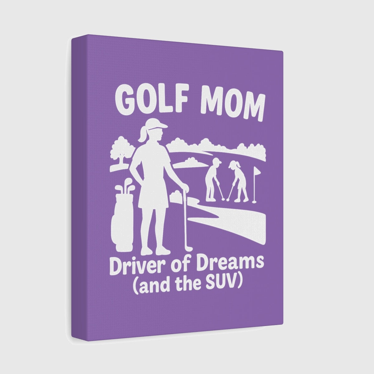 Golf Mom - Canvas Wall Art - Light Purple - 8×10 - front