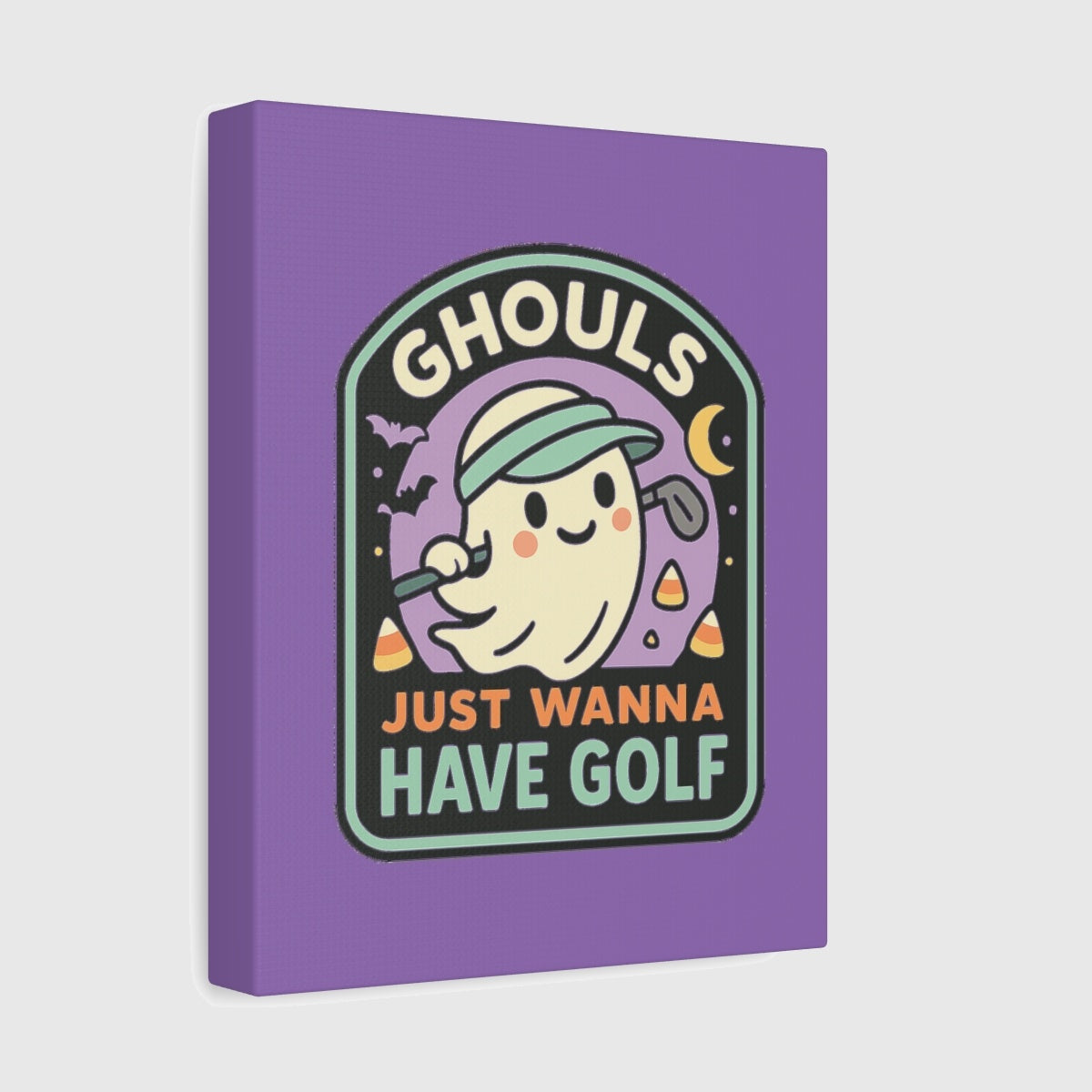 Ghouls Just Wanna Have Golf - Canvas Wall Art - Light Purple - 8×10 - front