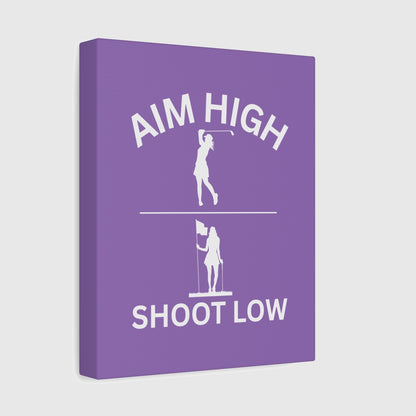 Aim High - Shoot Low (Female) - Canvas Wall Art - Light Purple - 8×10 - front