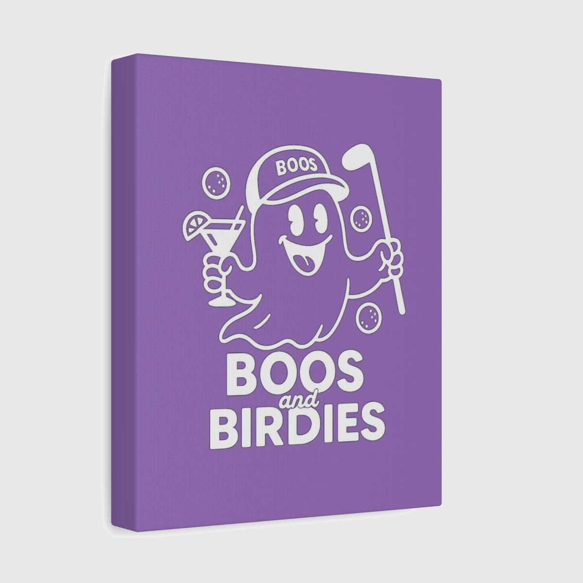 Boos and Birdies - Canvas Wall Art - Light Purple - 8×10 - front