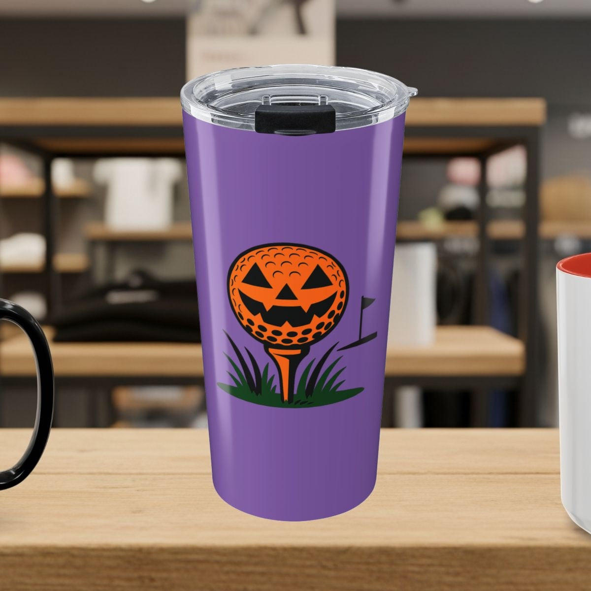 Tee Time Terror - 20oz Tumbler in Light Purple