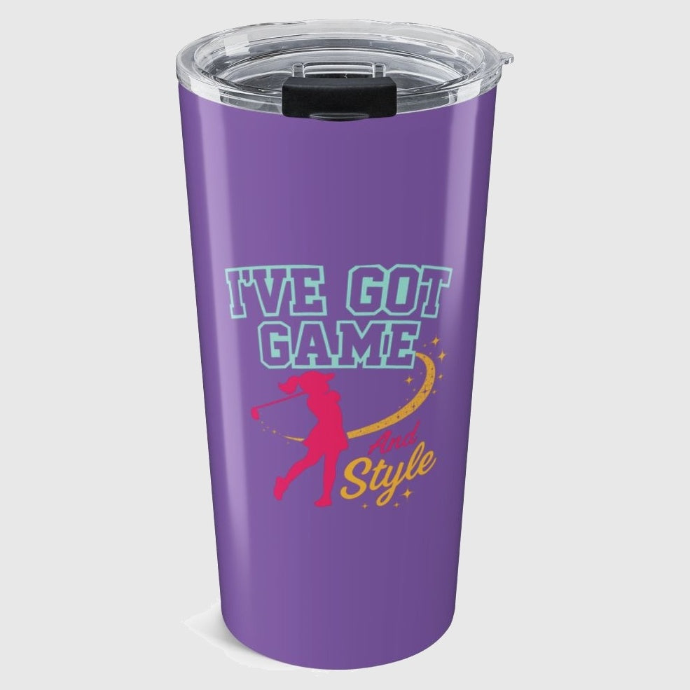 I've Got Game And Style - 20oz Tumbler in Light Purple