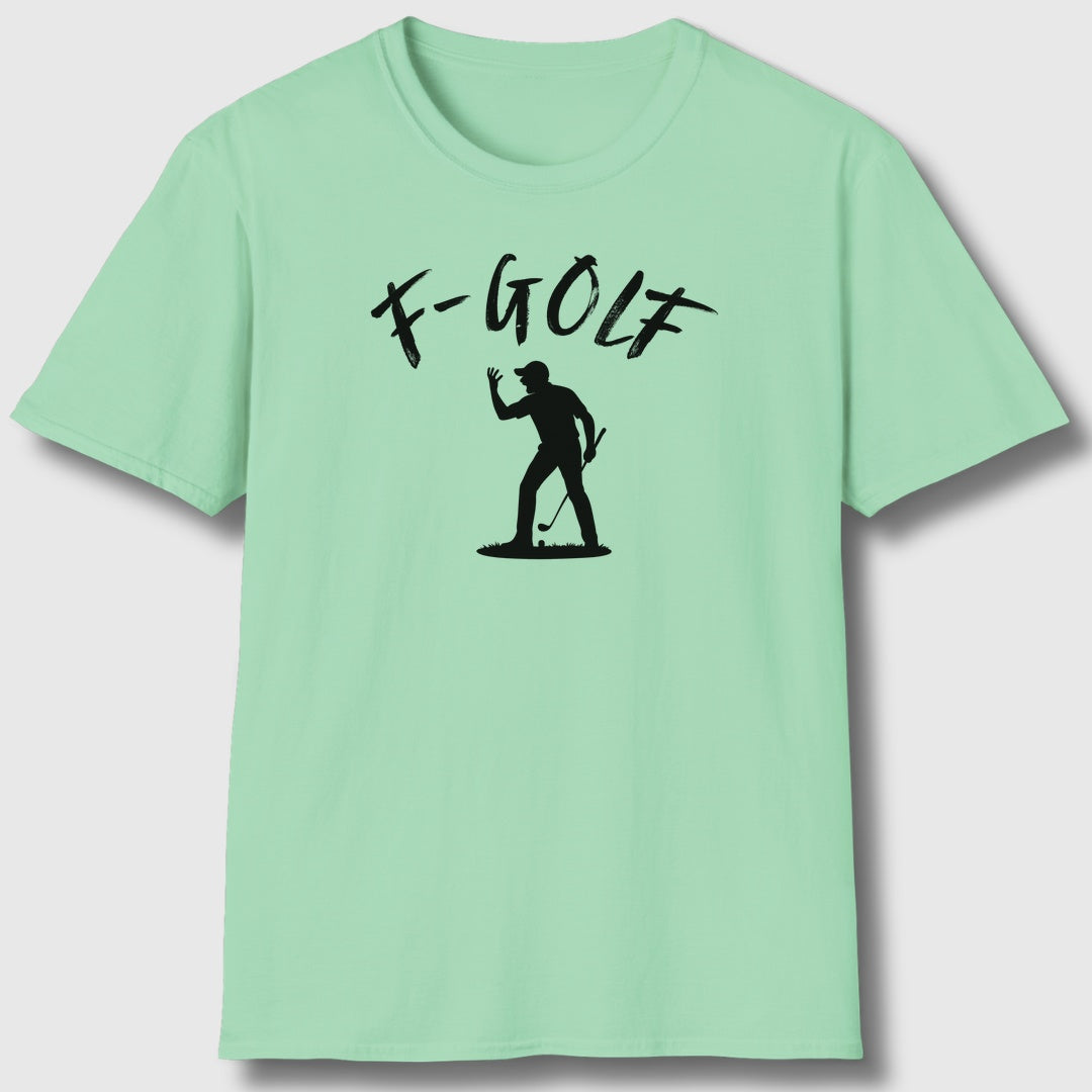 F-Golf (Male) - Adult Golf T-Shirt in Mint Green