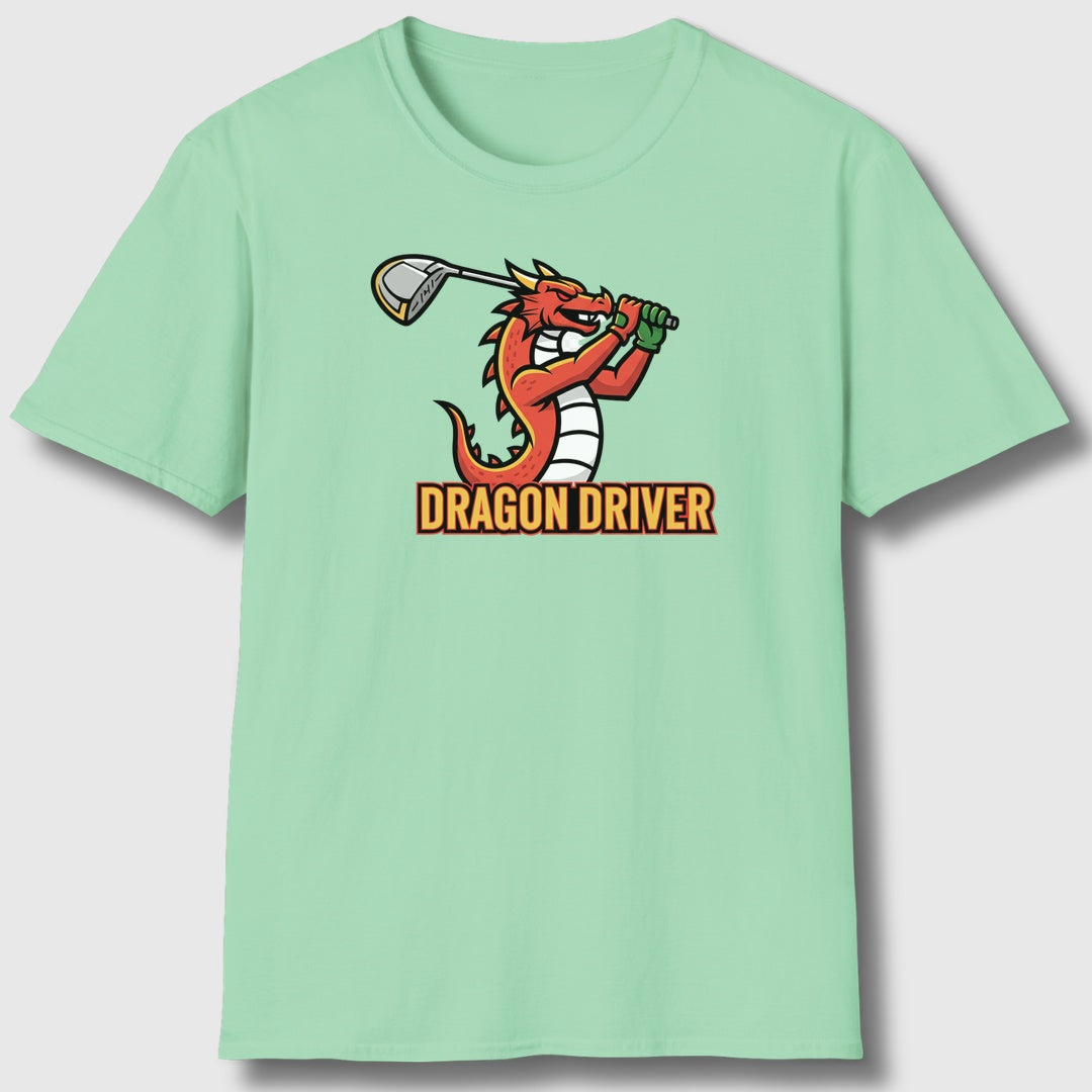 Dragon Driver - Adult Golf T-Shirt in Mint Green