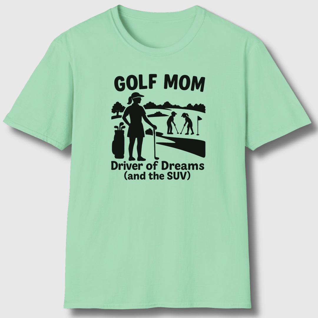 Golf Mom - Adult Golf T-Shirt in Mint Green