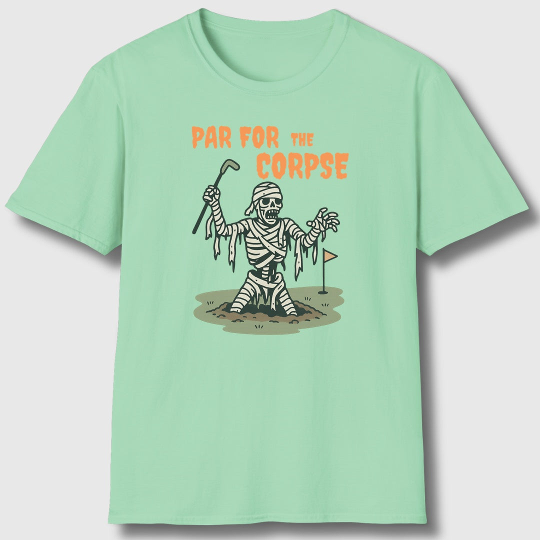 Par for the Corpse - Adult Golf T-Shirt in Mint Green