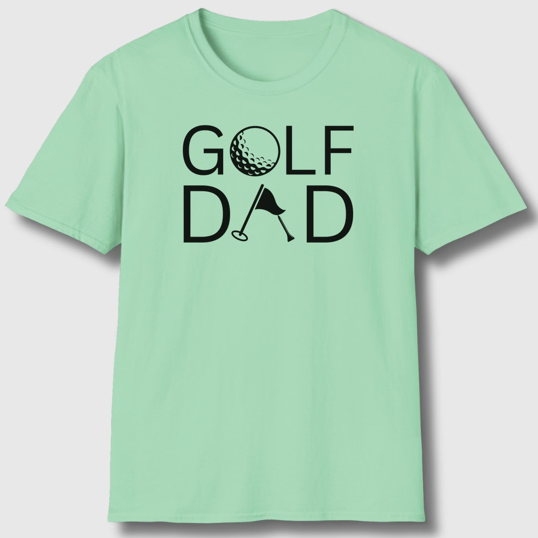 Golf Dad - Adult Golf T-Shirt in Mint Green