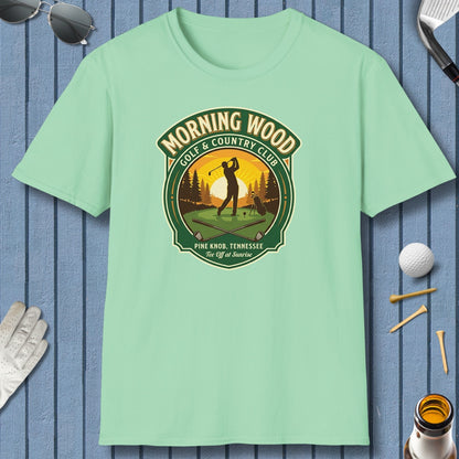 MORNING WOOD GOLF & COUNTRY CLUB - Adult Golf T-Shirt in Mint Green