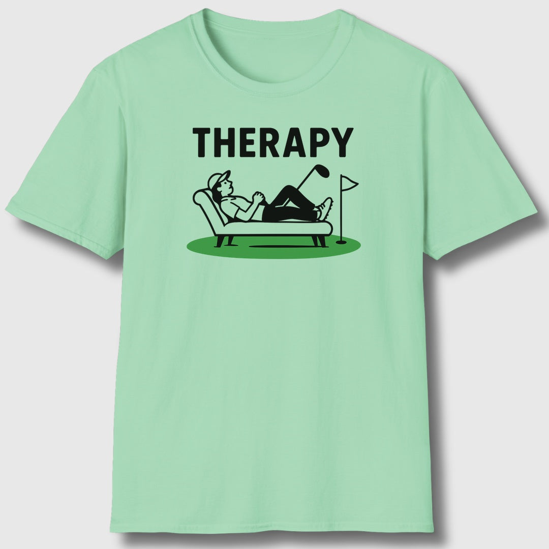 Golf Therapy - Adult Golf T-Shirt in Mint Green