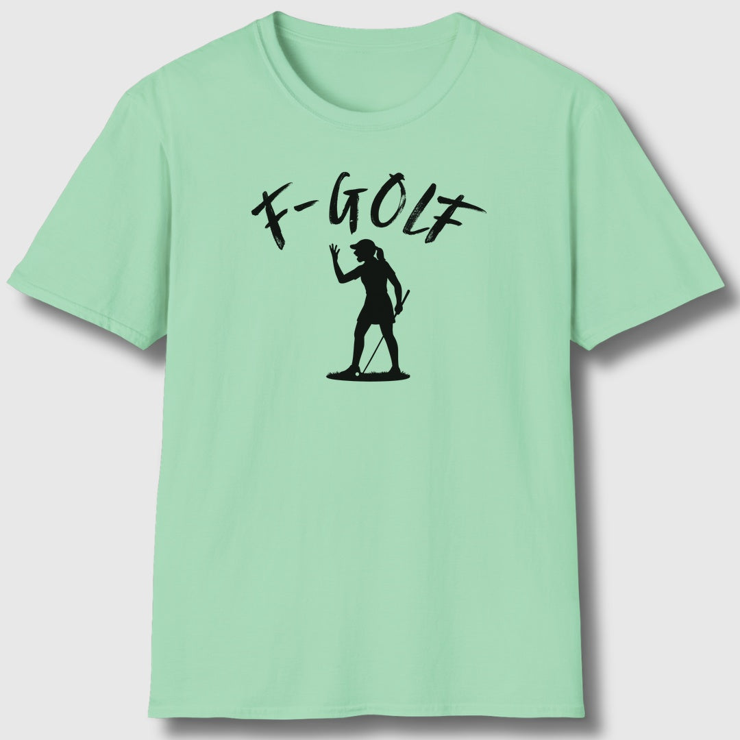 F-Golf (Female) - Adult Golf T-Shirt in Mint Green