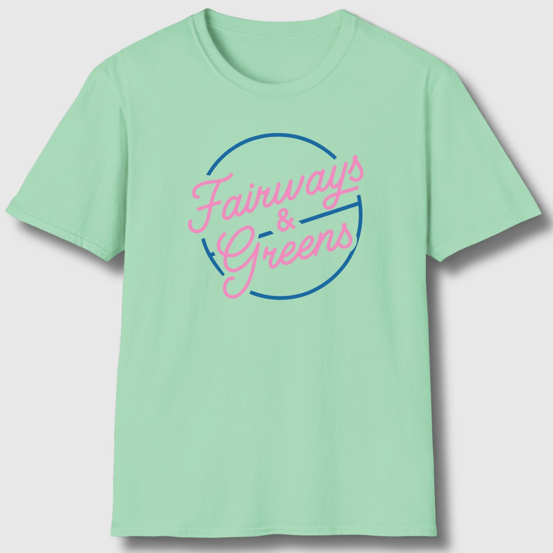 Fairways & Greens - Adult Golf T-Shirt in Mint Green