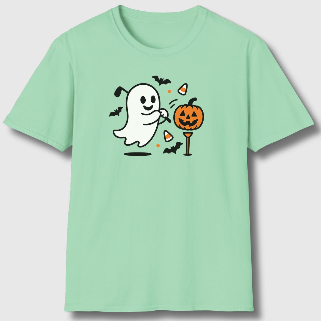 Ghost Tee Off - Adult Golf T-Shirt in Mint Green