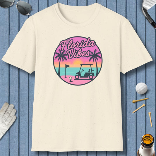 Golf Vibes - Florida Sunshine Edition - Adult Golf T-Shirt in Natural