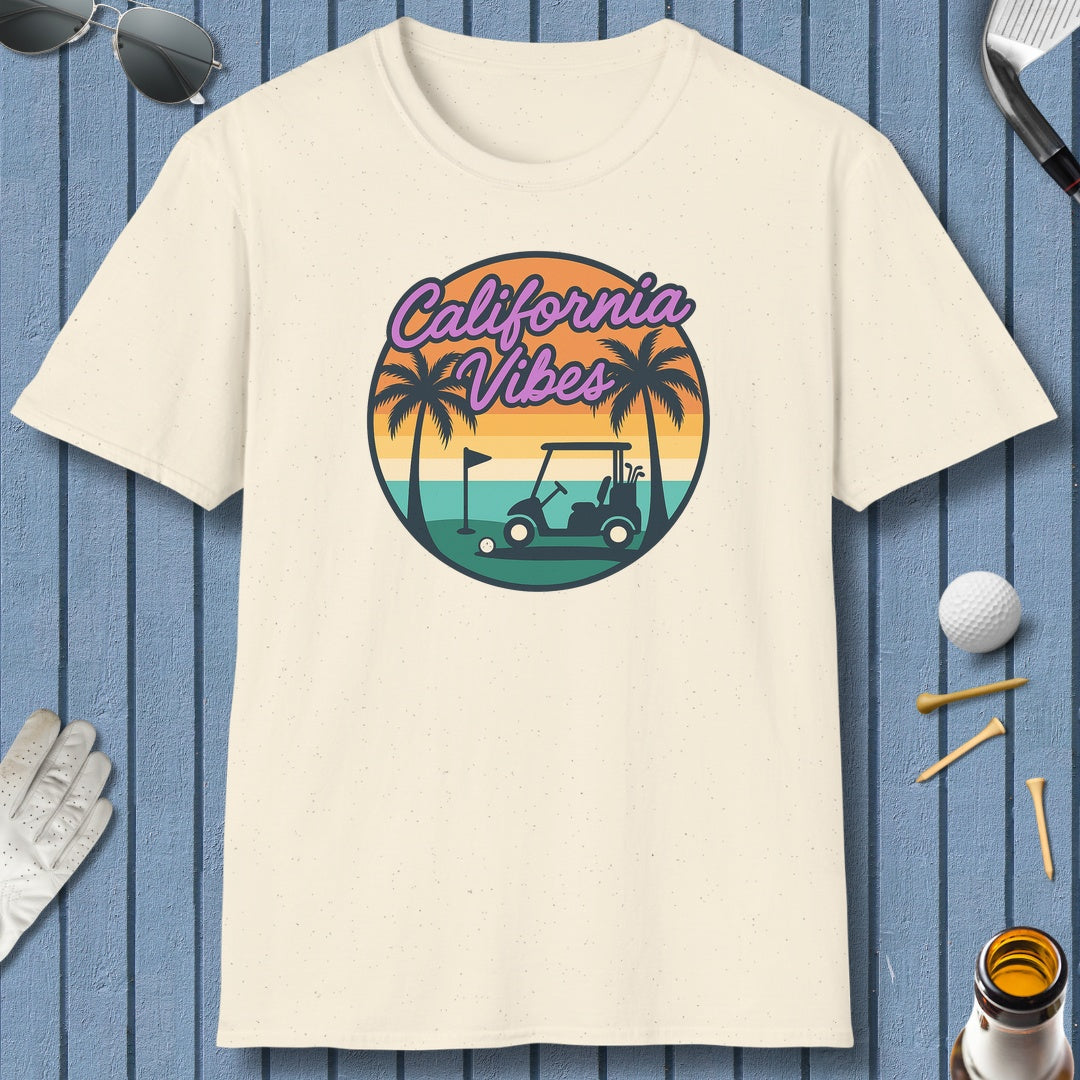 Golf Vibes - California Coast Edition - Adult Golf T-Shirt in Natural