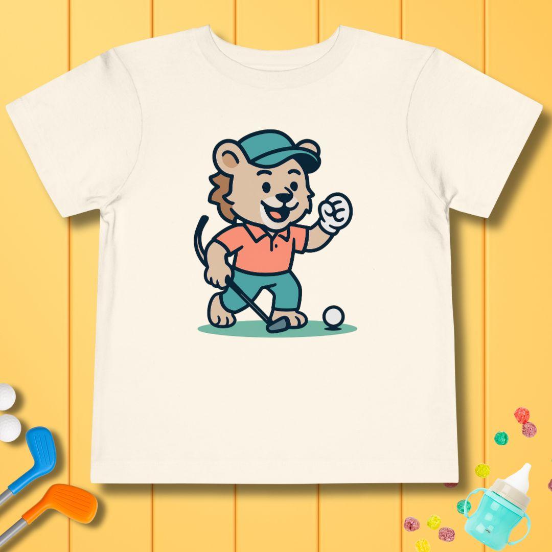 Fist Pumping Lion in Natural, great for casual wear. Find more fun golf focused products at oneforetheages.com