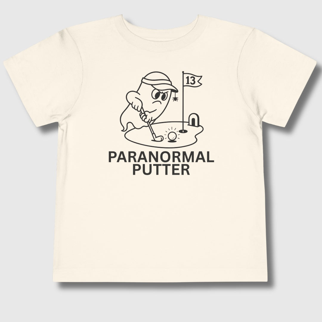 Paranormal Putter - Toddler Golf T-Shirt in Natural