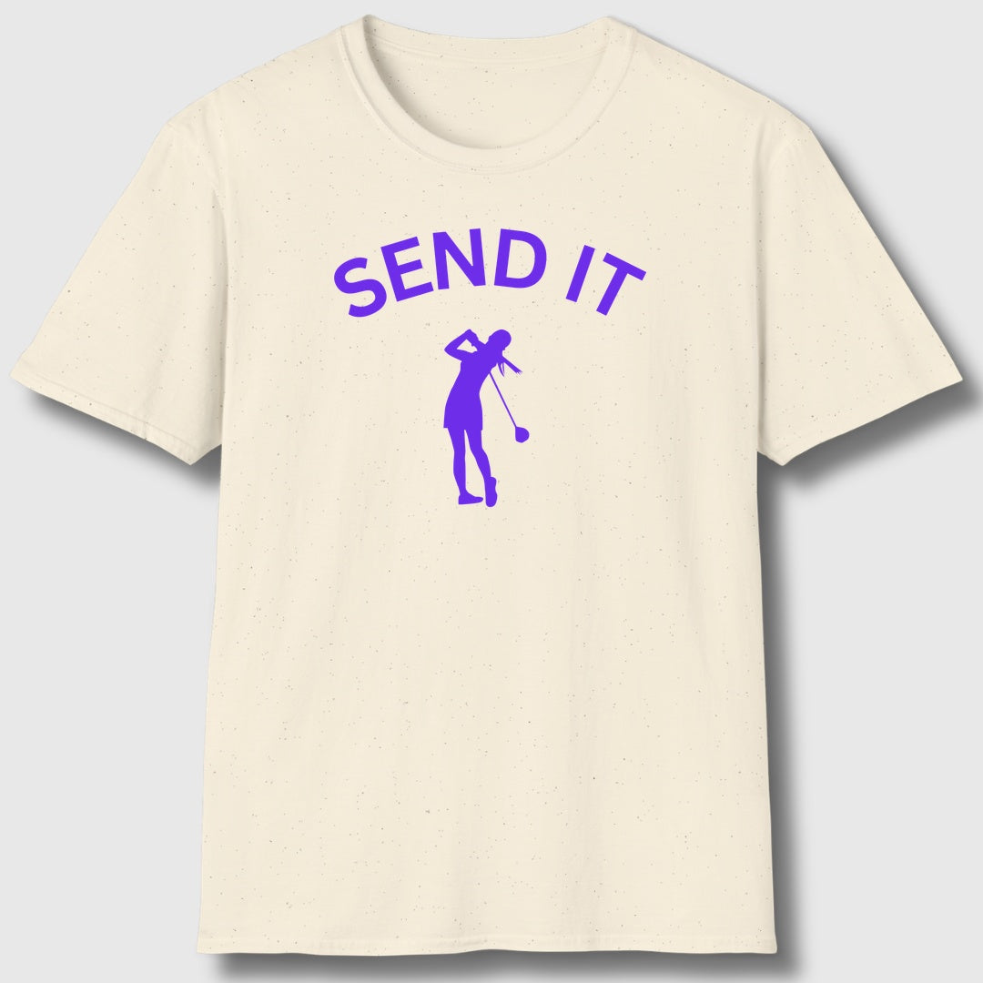 SEND IT (Female) - Adult Golf T-Shirt in Natural