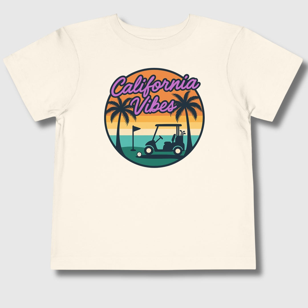 Golf Vibes - California Coast Edition - Toddler Golf T-Shirt in Natural
