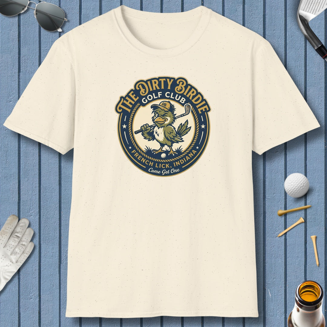 The Dirty Birdie Golf Club - French Lick, Indiana - Adult Golf T-Shirt in Natural