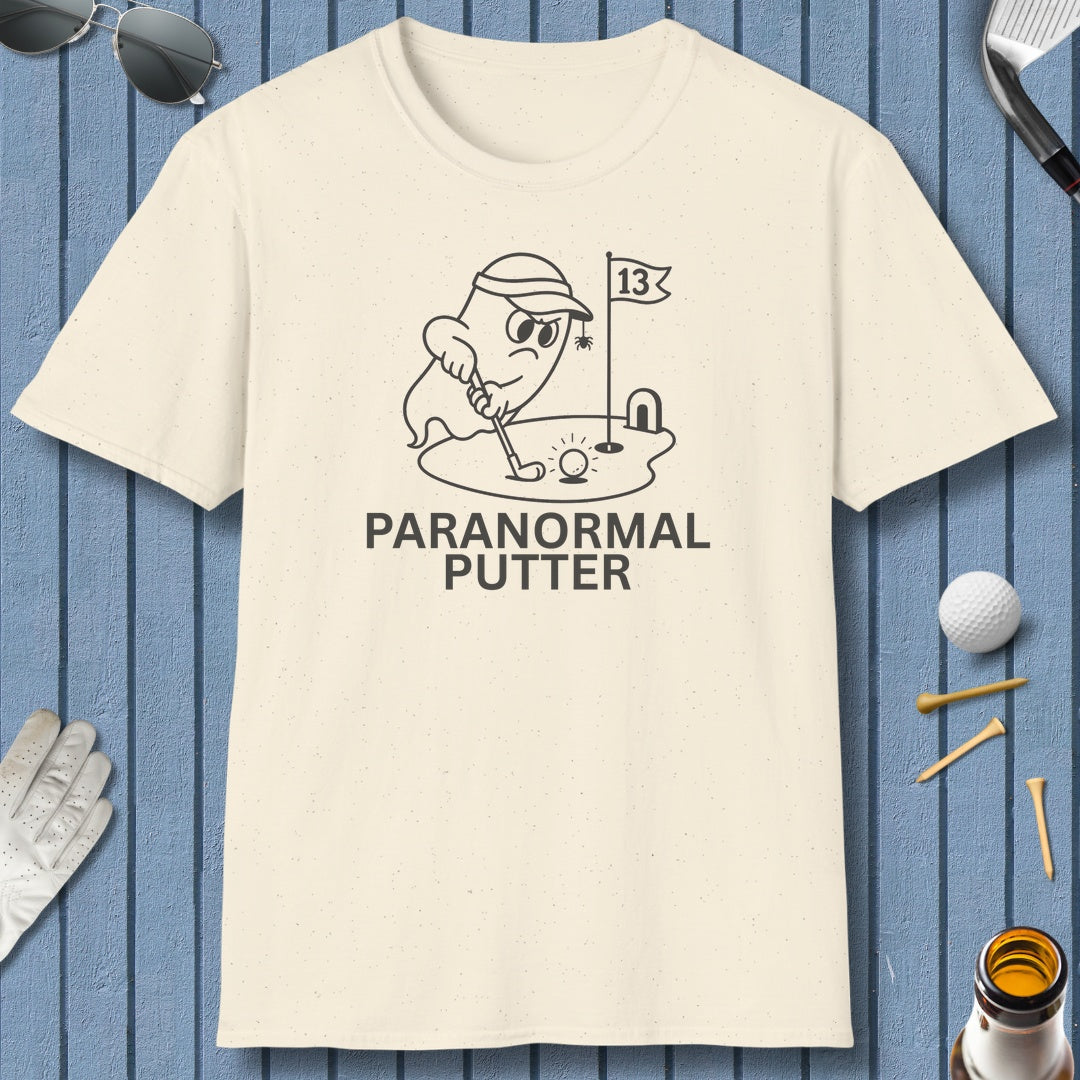 Paranormal Putter - Adult Golf T-Shirt in Natural