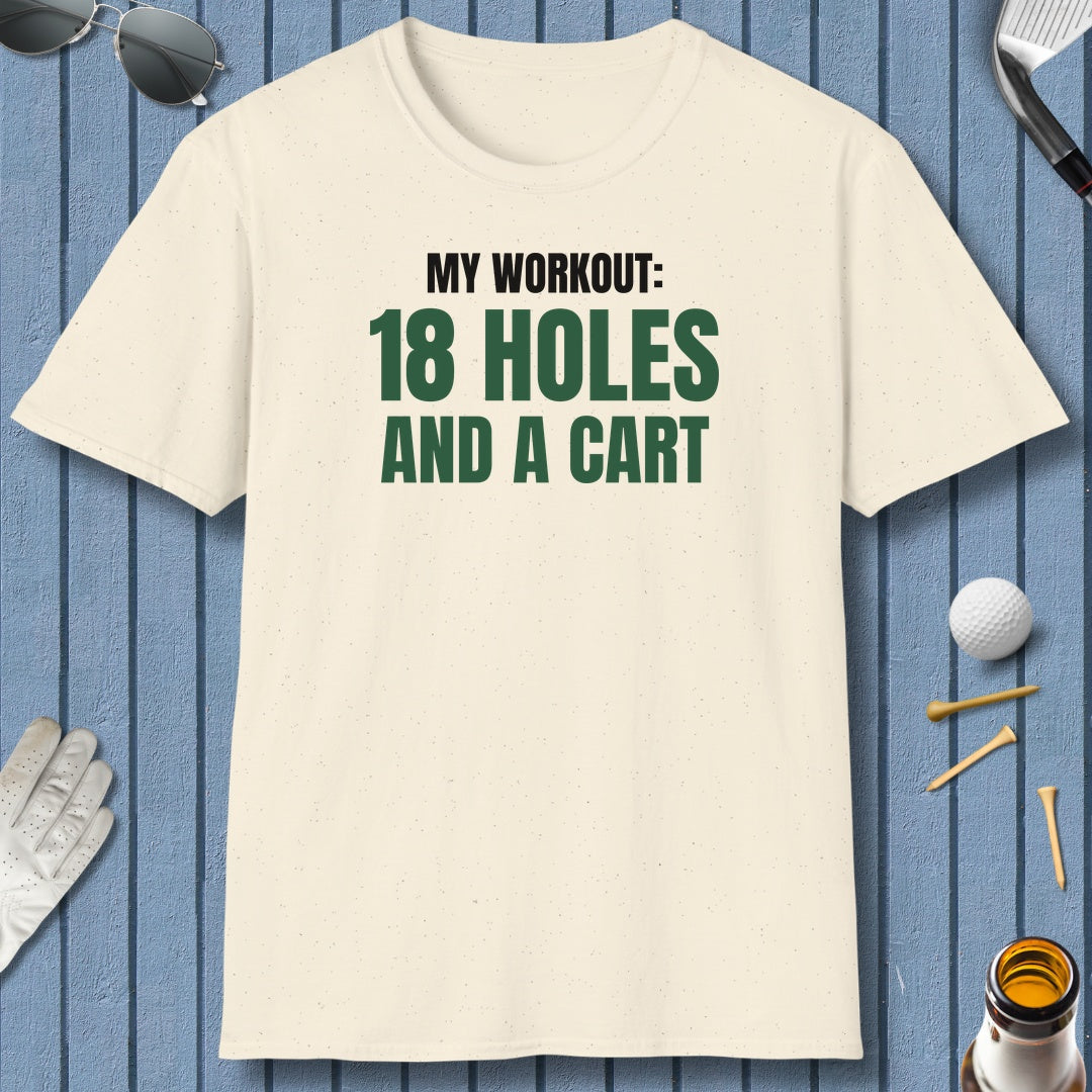 My Workout: 18 Holes - Adult Golf T-Shirt in Natural